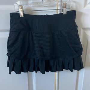 Athleta Black Striped Athletic Skort